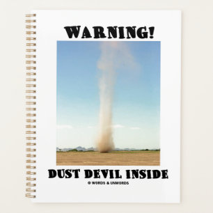 Waarschuwing! Stofduivel in meteorologie Humor Planner
