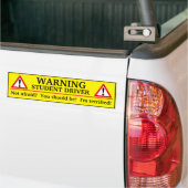 Waarschuwing Student driver Bumpersticker (Op Truck)