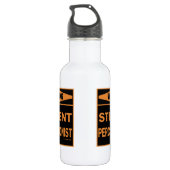 Waarschuwing! Student Percussionist! Waterfles (Achterkant)