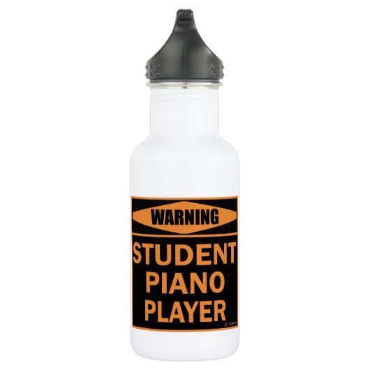 Waarschuwing! Student Piano Player. Waterfles (Rechts)