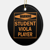 Waarschuwing! Student Viola Player. Keramisch Ornament (Links)