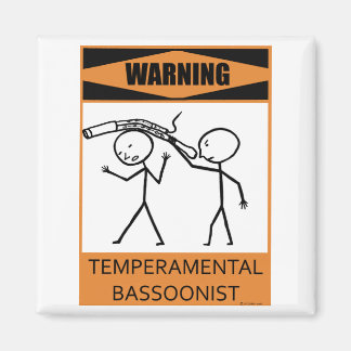 Waarschuwing Temperamental Bassonist Magneet