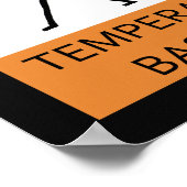 Waarschuwing Temperamental Bassonist Poster (Hoek)