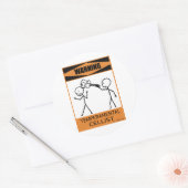Waarschuwing Temperamental Cellist Ronde Sticker (Envelop)