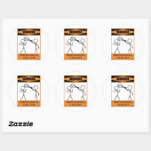 Waarschuwing Temperamental Cellist Ronde Sticker (Vel)