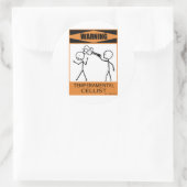 Waarschuwing Temperamental Cellist Ronde Sticker (Tas)