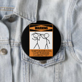 Waarschuwing Temperamental Contrabass Clarinetist Ronde Button 4,0 Cm (In situ)