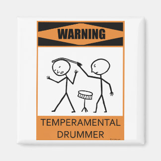 Waarschuwing Temperamental Drummer Magneet
