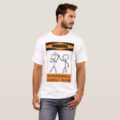 Waarschuwing Temperamental Handbell Player T-shirt (Voorkant volledig)