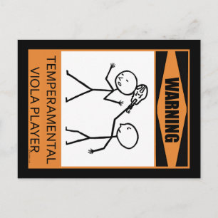 Waarschuwing! Temperamental Viola Player Briefkaart