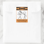 Waarschuwing Temperamental Viola Player Ronde Sticker (Tas)