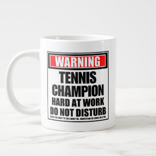 Waarschuwing Tennis Champion hard op het werk Extra Grote Beker