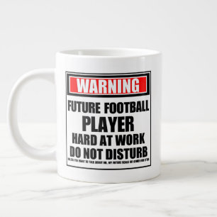 Waarschuwing toekomstige Football Player hard op h Extra Grote Beker