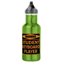 Waarschuwing! Toetsenbordspeler voor studenten! Waterfles