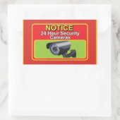 Waarschuwing van beveiligingscamera rechthoekige sticker (Tas)