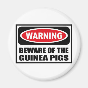 WAARSCHUWING VAN DE GUINEE PIGS Magnet Magneet