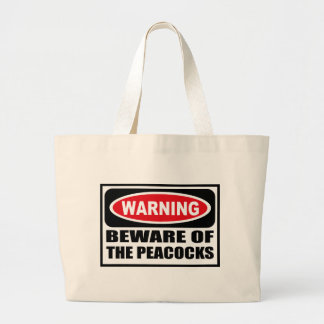 WAARSCHUWING VAN DE PEACOCKS-VERPAKKING GROTE TOTE BAG