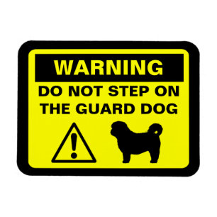 Waarschuwing van de Shih Tzu Guard Dog Magneet