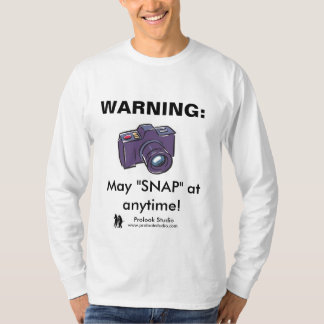 WAARSCHUWING VAN FOTOGRAFER T-SHIRT