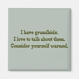 Waarschuwing van grootouders magneet