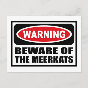 WAARSCHUWING VAN HET Briefkaart MEERKATS
