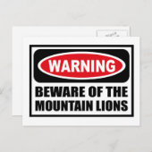 WAARSCHUWING VAN HET Briefkaart MOUNTAIRE LIENEN (Voorkant / Achterkant)