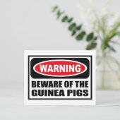 WAARSCHUWING VAN HET Briefkaart VAN DE VARKENS VAN (Staand voorkant)