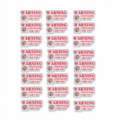 WAARSCHUWING VERBORGEN LUCHT LABEL (Voorkant)