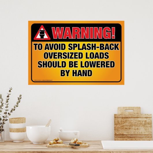 WAARSCHUWING - Vermijd het Poster van de achterbad (Keuken)