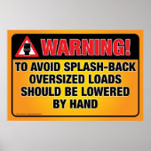 WAARSCHUWING - Vermijd het Poster van de achterbad (Voorkant)