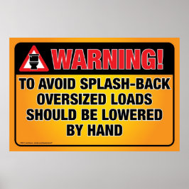 WAARSCHUWING - Vermijd het Poster van de achterbad