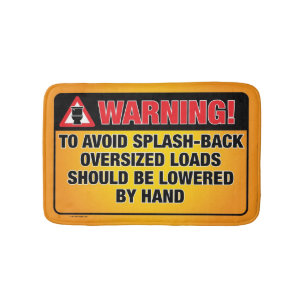 WAARSCHUWING - Vermijd Spat-Back Badmat