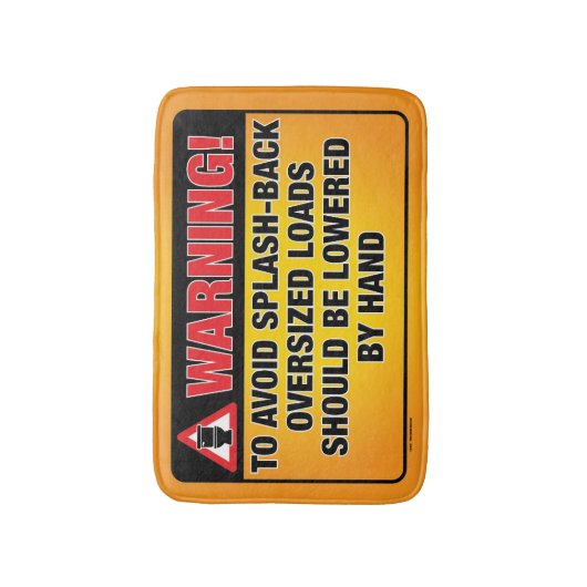 WAARSCHUWING - Vermijd spiegel-backkatheter Badmat (Voorkant Verticaal)