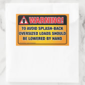 WAARSCHUWING - Vermijd spiegel-backkatheter Rechthoekige Sticker (Tas)