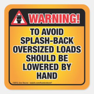 WAARSCHUWING - Vermijd spiegel-backkatheter Vierkante Sticker