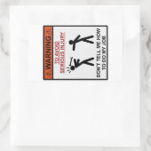 Waarschuwing: vertel me niet hoe ik mijn werk moet rechthoekige sticker (Tas)