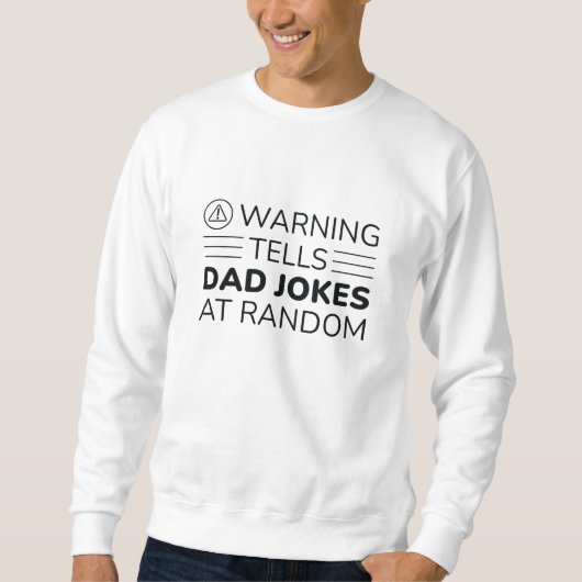 Waarschuwing vertelt pap Jokes bij Random Trui (Voorkant)