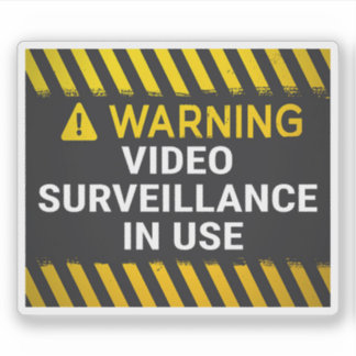 Waarschuwing Video Bewaking In Gebruik Sticker