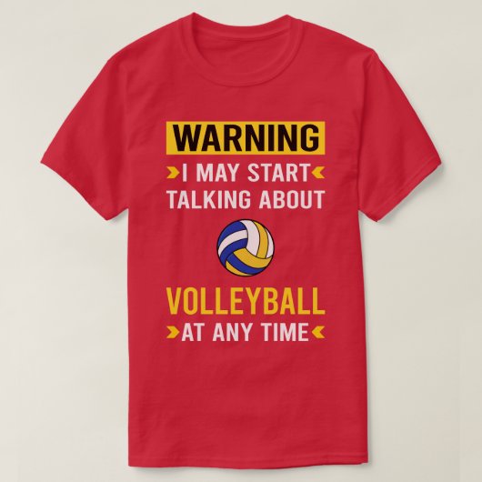 Waarschuwing Volleybal T-shirt (Design voorkant)