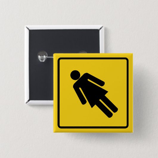 Waarschuwing voor Button (Voorkant /achterkant)