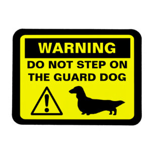 Waarschuwing voor dachshund Guard Dog (langdrachti Magneet