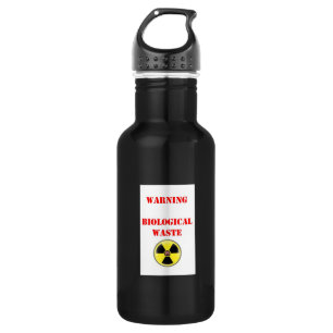 waarschuwing voor de vrijheid van biologisch afval waterfles