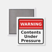 Waarschuwing voor druk magneet (Voorkant / Achterkant)