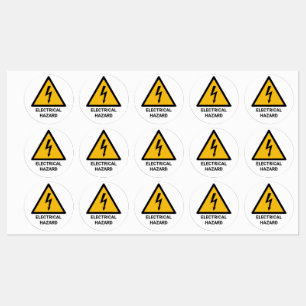 Waarschuwing voor elektrische gevaren, symbool voo labels