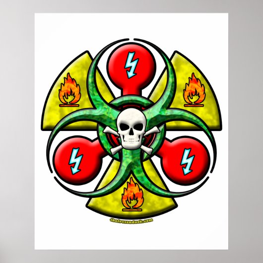 Waarschuwing voor extreme gevaren poster (Voorkant)