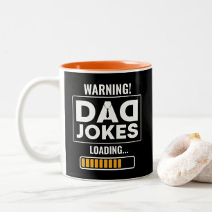 Waarschuwing voor leuk ontwerp! Papa-grapje wordt  Tweekleurige Koffiemok