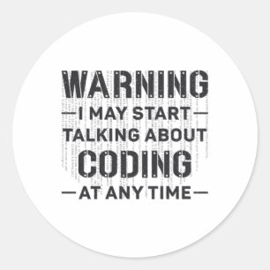 Waarschuwing voor medische codeerapparaten Ik kan Ronde Sticker