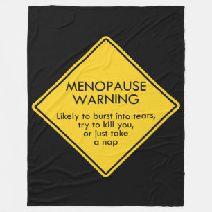 Waarschuwing voor menopauze fleece deken