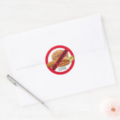 Waarschuwing voor panut Nut Allergie Ronde Sticker (Envelop)