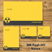 Waarschuwing voor radioactiviteit post-it® notes